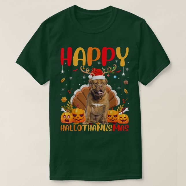 T-shirt Funny Dog Lover Happy Dogue De Bordeau Dog HelloTh (Design devant)