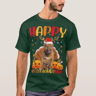 T-shirt Funny Dog Lover Happy Dogue De Bordeau Dog HelloTh