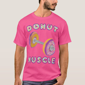 T-shirt Funny Donut Muscle Barbell entraînement Fitness Sa