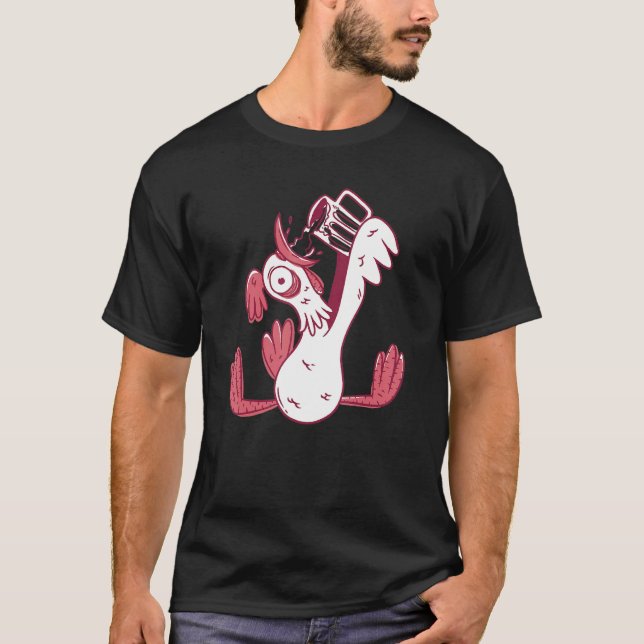 T-shirt Funny Drunk Rooster For Feminist Dad Regulate Your (Devant)
