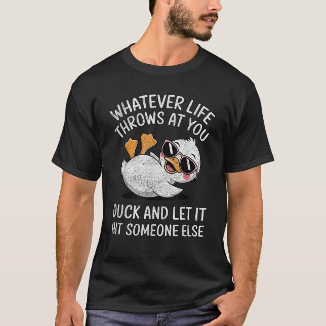 T-shirt Funny Duck Graphic Funny Saying  (Devant)