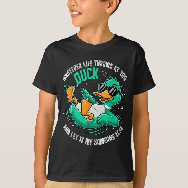 T-shirt Funny Duck Graphic Tees Men Women Teens Funny Quot (Devant)