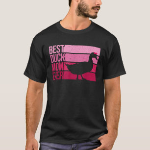 T-shirt Funny Duck Mom Art for Women Girls Mother s Day Du