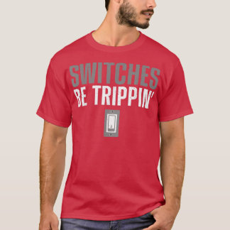 T-shirt Funny Electrician Art Hommes femmes Interrupteur é