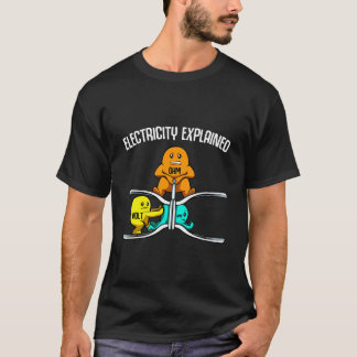T-shirt Funny Electricity Expliqué Physique Enseignant Ner
