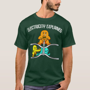 T-shirt Funny Electricity Expliqué Physique Enseignant Ner