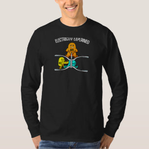 T-shirt Funny Electricity Expliqué Physique Enseignant Ner