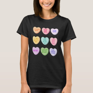 T-shirt Funny Enseignant Valentines Jour Conversation Coeu