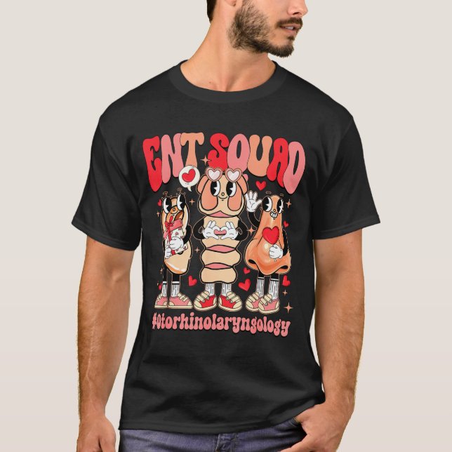 T-shirt Funny Ent Squad Otolaryngologist Ent Valentines Da (Devant)