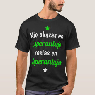 T-shirt Funny Esperanto verda stelo Esperantujo