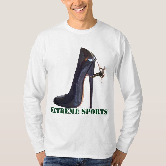 T-shirt Funny Extreme Sports - Escalade de chaussures (Devant)