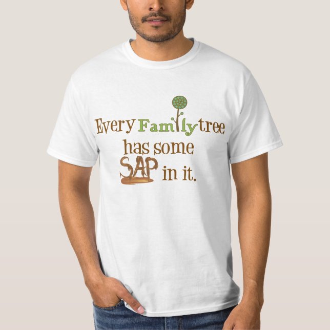 T-shirt Funny Family Tree Sap (Devant)