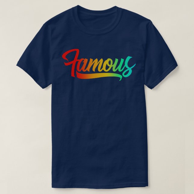 T-shirt Funny Famous ou non (Design devant)