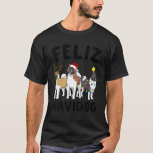 T-shirt Funny Feliz Navidog Akita amoureux des chiens cade