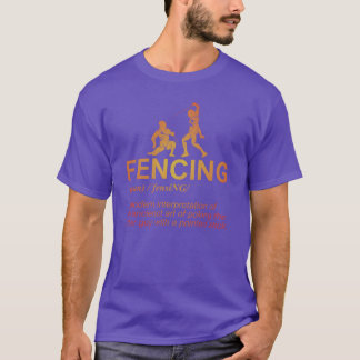 T-shirt Funny Fencing Definition Sports Fencer Fencing vin