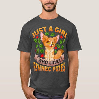T-shirt Funny Fennec Fo Lover Juste Une Fille Qui Aime Fen