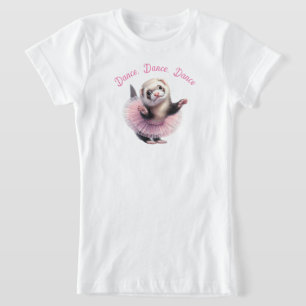 T-Shirt Funny Ferret dans un ballet Tutu Doing