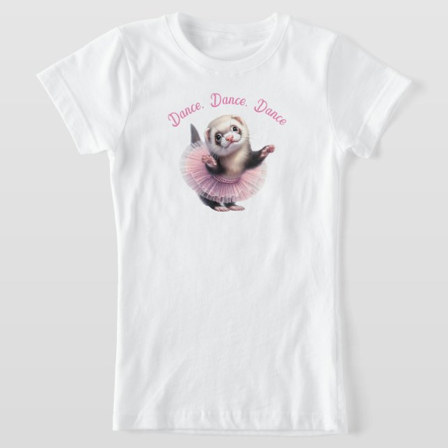 T-Shirt Funny Ferret dans un ballet Tutu Doing (Poser)