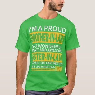 T-shirt Funny Fier frère en droit cadeaux de soeur à la