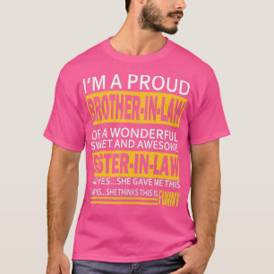 T-shirt Funny Fier frère en droit cadeaux de soeur à la