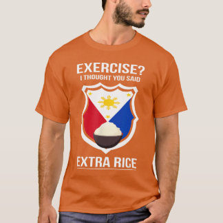 T-shirt Funny Filipina Filipino Food Joke Rice Philippines