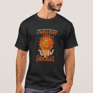 T-shirt Funny Fireball Wizard Joke Mage Sorcier Démoniste 