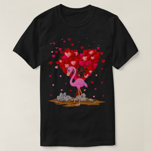 T-shirt Funny Flamingo Bird Lover Flamingo Valentine's Day (Design devant)