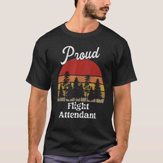 T-shirt Funny Flight Attendant Shirts Job Title Profession (Devant)