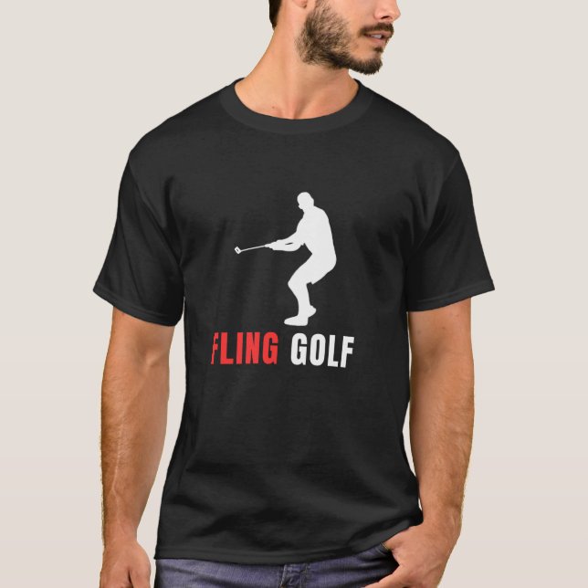 T-shirt Funny Fling Golf Fun Père s Day Design Classique F (Devant)