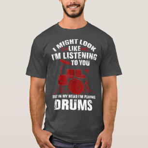 T-shirt Funny for Drummers Drum Fans Members (2)