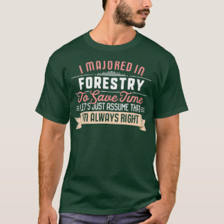 T-shirt Funny Forestry Major Student Graduation Cadeau