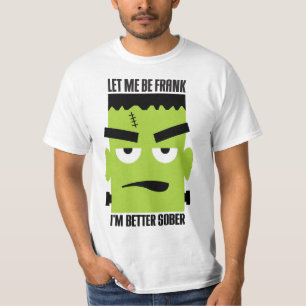 T-shirt Funny Frankenstein Face pour Sober Halloween