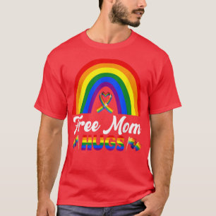 T-shirt Funny Free Mama Hugs LGBT Gay Lesbian Proud Mama R