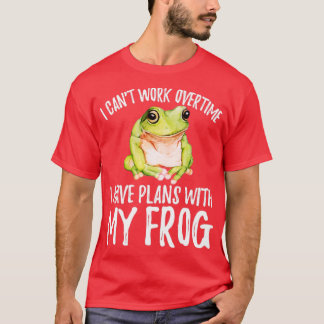 T-shirt Funny Frog Je ne peux pas faire d'heures supplémen