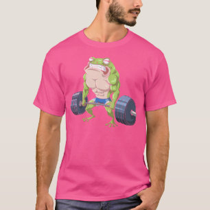 T-shirt Funny Frog Poids Deadlift Fitness Gym Barb
