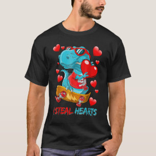 T-shirt Funny Garçons Valentines Jour Enfants T rex Dino I