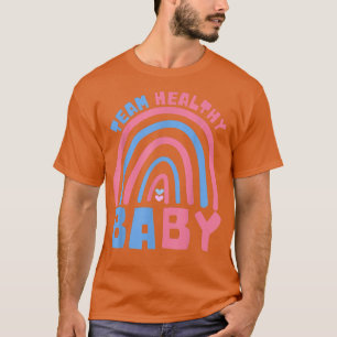 T-shirt Funny Genre Reveval Party Team Bébé sain Rainbo
