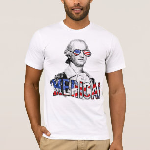 T-shirt Funny George Washington Merica Amérique patriotiqu