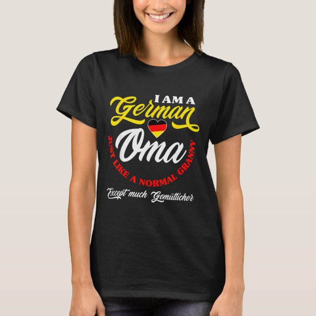 T-shirt Funny Germany German Oma German Granny Deutsche Om (Devant)