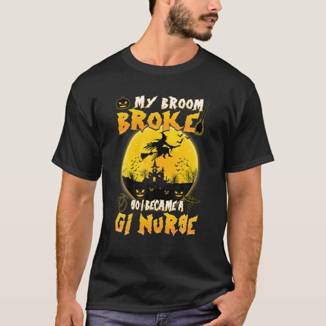 T-shirt Funny GI Infirmière Sorcière Halloween Costume Pou (Devant)