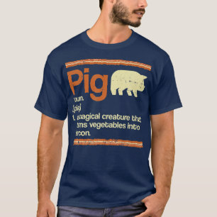 T-shirt Funny Gift Bacon and Pig Definition Premium