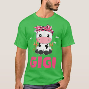 T-shirt Funny Gigi Cow Cute Cow Farmer Birthday Matching F