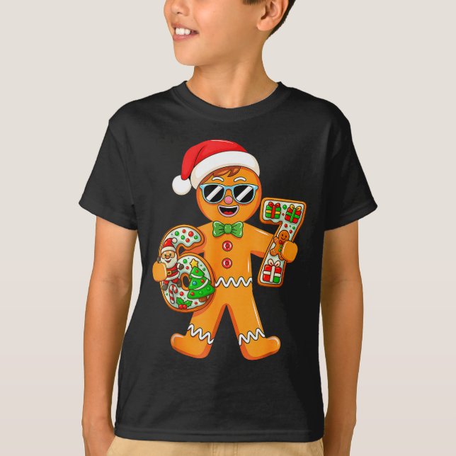 T-shirt Funny Gingerbread Six Seven 67 Gingerbread Man Xma (Devant)