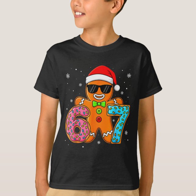 T-shirt Funny Gingerbread Six Seven 67 Ice Cream Drip Chri (Devant)