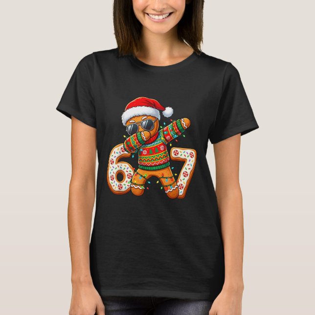 T-shirt Funny Gingerbread Six Seven 67 Ice Cream Drip Chri (Devant)