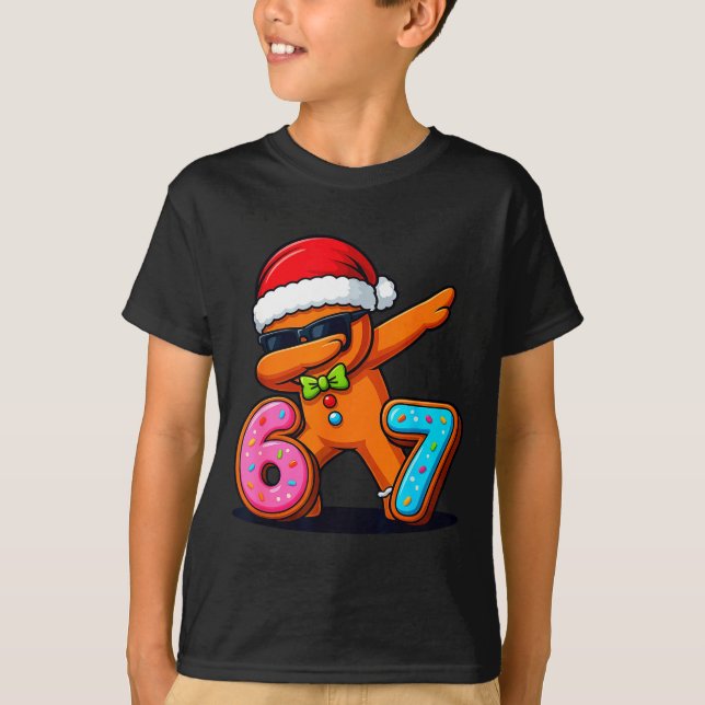 T-shirt Funny Gingerbread Six Seven 67 Ice Cream Drip Chri (Devant)