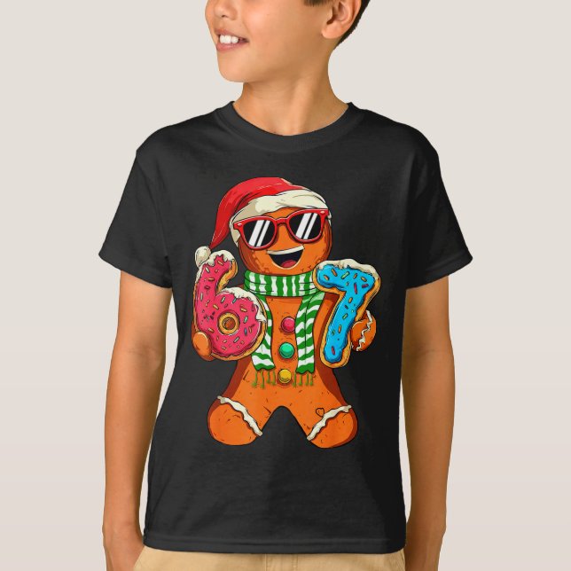 T-shirt Funny Gingerbread Six Seven 67 Meme Ice Cream Chri (Devant)