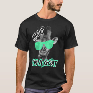 T-shirt Funny Giraffe Shirt Moo Je suis une chèvre mignonn