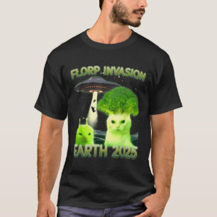 T-shirt Funny Glerp Glorp Funny Alien Chat Mème Vintage