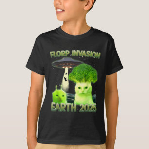 T-shirt Funny Glerp Glorp Funny Alien Chat Mème Vintage